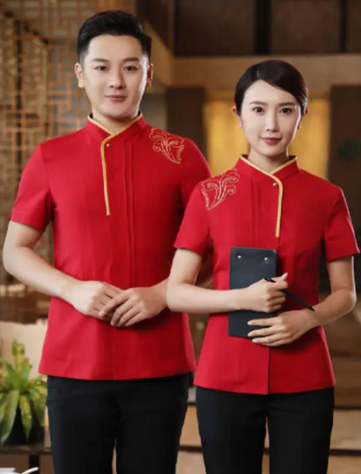 工作服，酒店工作服，紅色酒店工作服，工作服制服